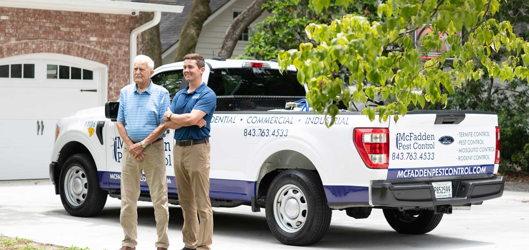Showcasing professional pest control team delivering quality service